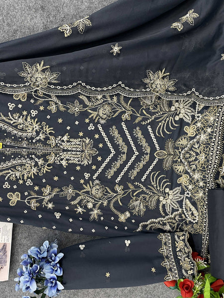 Georgette RIN197 4593 Suits & Dresses Wedding Collections Festive Collections Wholesale Georgette Suit Bridal Wedding Dresses