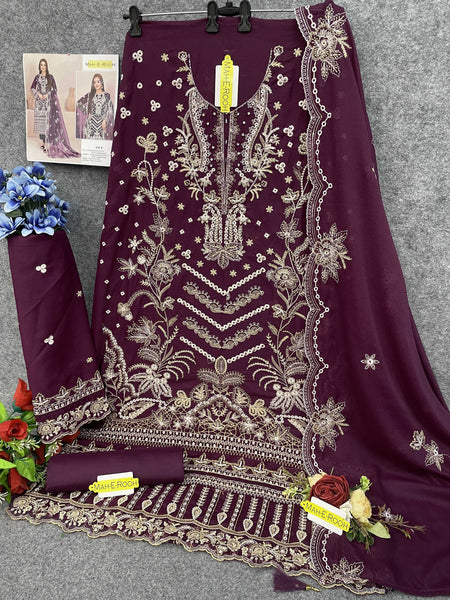 Georgette RIN197 4593 Suits & Dresses Wedding Collections Festive Collections Wholesale Georgette Suit Bridal Wedding Dresses