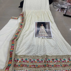 Georgette RIN197 CHAMAR Gowns Wholesale Printed Gowns Embroidery Gowns Anarkali Gown