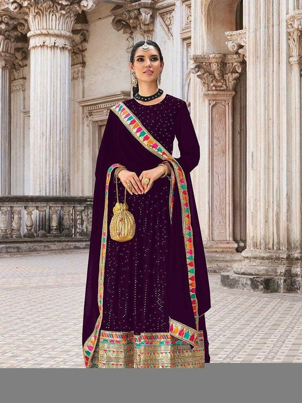 Georgette RIN197 CHAMAR Gowns Wholesale Printed Gowns Embroidery Gowns Anarkali Gown