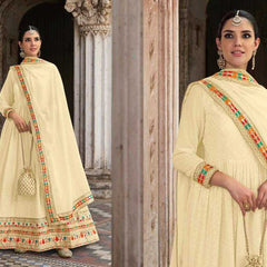 Georgette RIN197 CHAMAR Gowns Wholesale Printed Gowns Embroidery Gowns Anarkali Gown