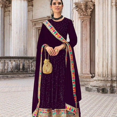 Georgette RIN197 CHAMAR Gowns Wholesale Printed Gowns Embroidery Gowns Anarkali Gown