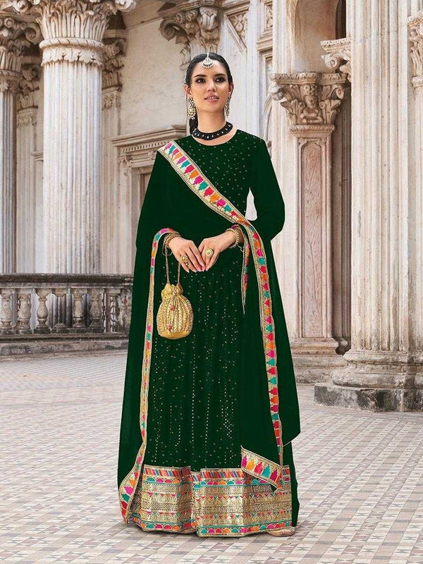 Georgette RIN197 CHAMAR Gowns Wholesale Printed Gowns Embroidery Gowns Anarkali Gown