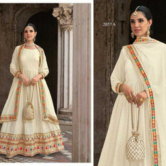 Georgette RIN197 CHAMAR Gowns Wholesale Printed Gowns Embroidery Gowns Anarkali Gown