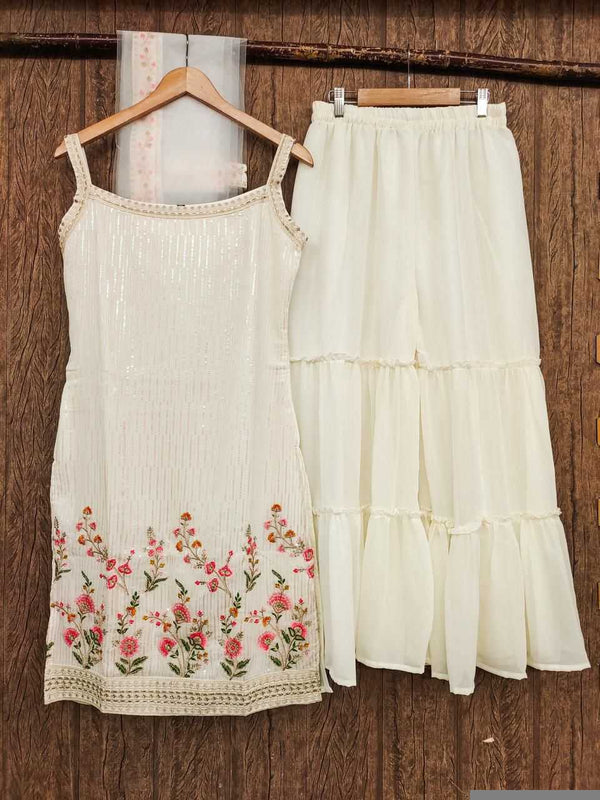 Georgette RIN197 MALAIKA ARORA-001 Suits & Dresses Wedding Collections Bollywood Collections Wholesale Georgette Suit Malaika Arora Sarees Designer Suits