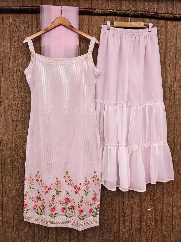 Georgette RIN197 MALAIKA ARORA-001 Suits & Dresses Wedding Collections Bollywood Collections Wholesale Georgette Suit Malaika Arora Sarees Designer Suits