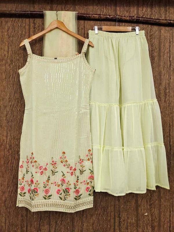 Georgette RIN197 MALAIKA ARORA-001 Suits & Dresses Wedding Collections Bollywood Collections Wholesale Georgette Suit Malaika Arora Sarees Designer Suits