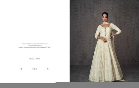 Georgette RIN197 SAYURI DESIGNER AMEENA Gowns Wholesale Printed Gowns Anarkali Gown Party Gowns Long Gowns