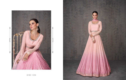 Georgette RIN197 SAYURI DESIGNER AMEENA Gowns Wholesale Printed Gowns Anarkali Gown Party Gowns Long Gowns