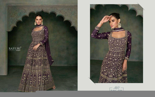Georgette RIN197 SAYURI DESIGNER NAYAAB Gowns Wholesale Embroidery Gowns Anarkali Gown Long Gowns