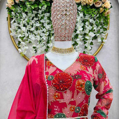 Georgette RIN206 530 Gowns Wholesale Printed Gowns Fancy Gowns Anarkali Gown