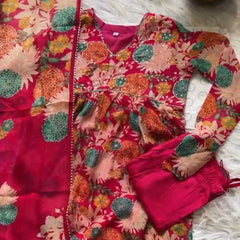 Georgette RIN206 530 Gowns Wholesale Printed Gowns Fancy Gowns Anarkali Gown