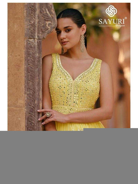 Georgette RIN219 KAVYA-5425 Gowns Wedding Collections Festive Collections Wholesale Embroidery Gowns Party Gowns Georgette Gown