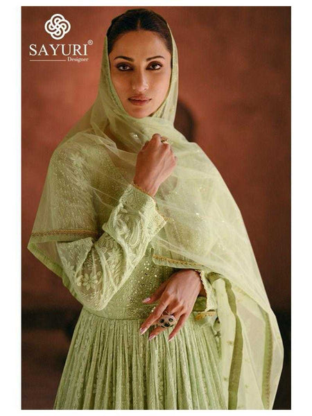 Georgette RIN219 KAVYA-5425 Gowns Wedding Collections Festive Collections Wholesale Embroidery Gowns Party Gowns Georgette Gown