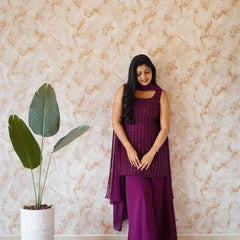 Georgette RIN226 SOFT WITH SEQUNCE Suits & Dresses Wholesale Ladies Suits Embroidery Suits Palazzo Suit Wedding guest dresses