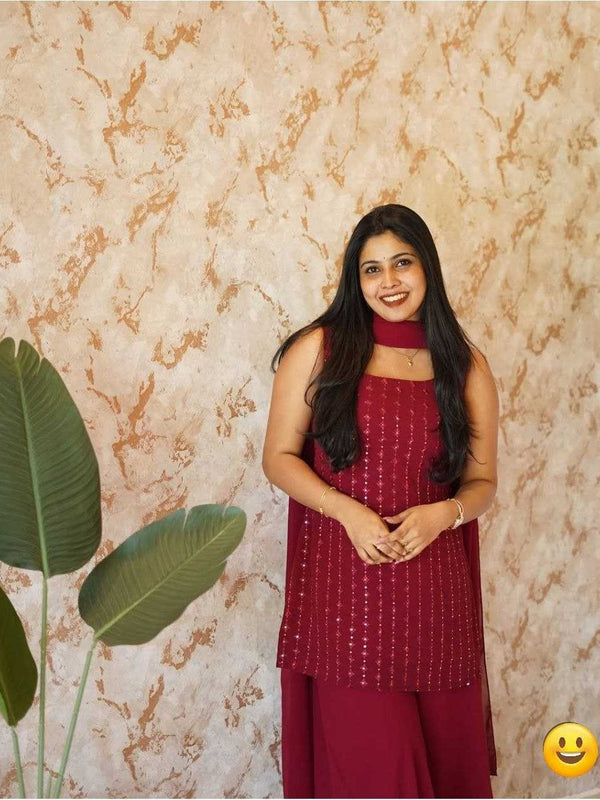 Georgette RIN226 SOFT WITH SEQUNCE Suits & Dresses Wholesale Ladies Suits Embroidery Suits Palazzo Suit Wedding guest dresses