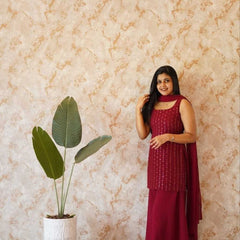 Georgette RIN226 SOFT WITH SEQUNCE Suits & Dresses Wholesale Ladies Suits Embroidery Suits Palazzo Suit Wedding guest dresses