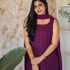 Georgette RIN226 SOFT WITH SEQUNCE Suits & Dresses Wholesale Ladies Suits Embroidery Suits Palazzo Suit Wedding guest dresses