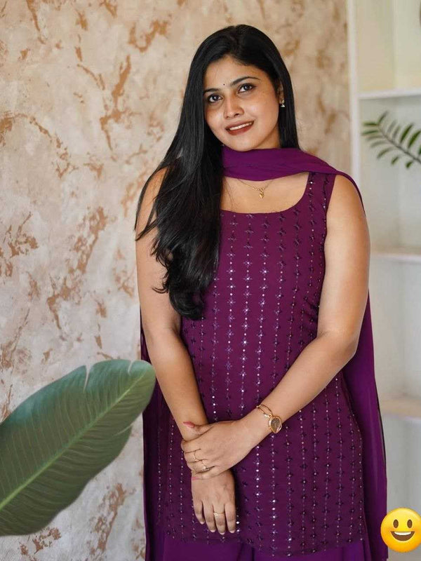 Georgette RIN226 SOFT WITH SEQUNCE Suits & Dresses Wholesale Ladies Suits Embroidery Suits Palazzo Suit Wedding guest dresses