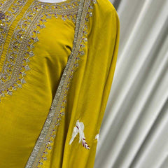 Heavy Roman Silk RIN110 351 Suits & Dresses Wholesale Ladies Suits Embroidery Suits Party wear suits