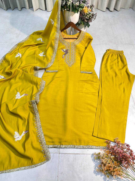 Heavy Roman Silk RIN110 351 Suits & Dresses Wholesale Ladies Suits Embroidery Suits Party wear suits