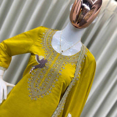 Heavy Roman Silk RIN110 351 Suits & Dresses Wholesale Ladies Suits Embroidery Suits Party wear suits