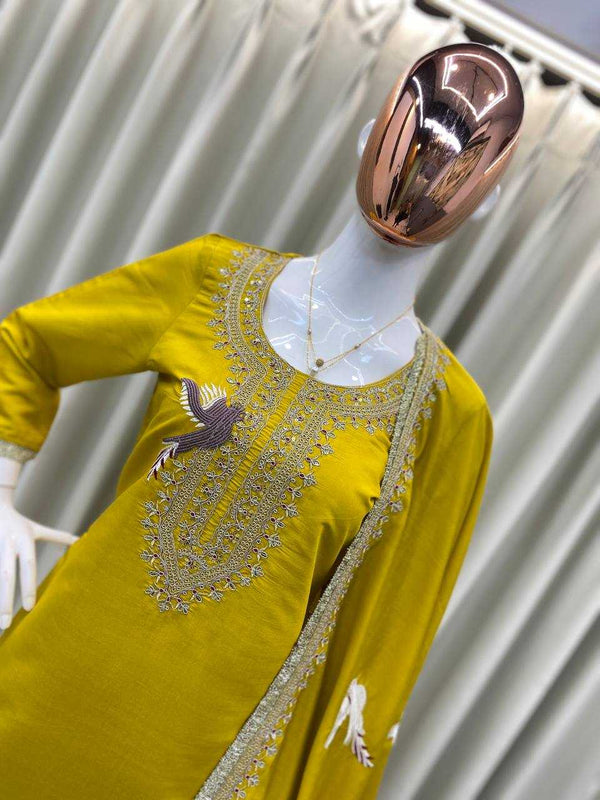 Heavy Roman Silk RIN110 351 Suits & Dresses Wholesale Ladies Suits Embroidery Suits Party wear suits