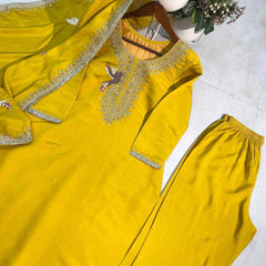 Heavy Roman Silk RIN110 351 Suits & Dresses Wholesale Ladies Suits Embroidery Suits Party wear suits