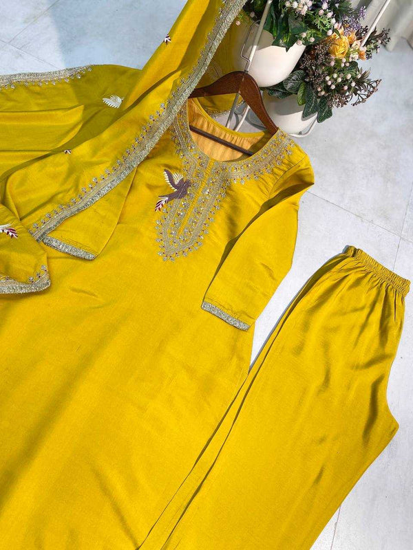 Heavy Roman Silk RIN110 351 Suits & Dresses Wholesale Ladies Suits Embroidery Suits Party wear suits