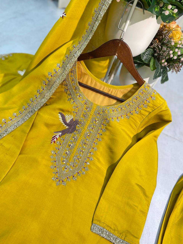 Heavy Roman Silk RIN110 351 Suits & Dresses Wholesale Ladies Suits Embroidery Suits Party wear suits
