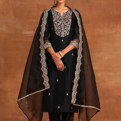 Heavy Roman Silk RIN131 DT-23 Suits & Dresses Wholesale Alia Cut Suits Designer Suits Embroidered Suits