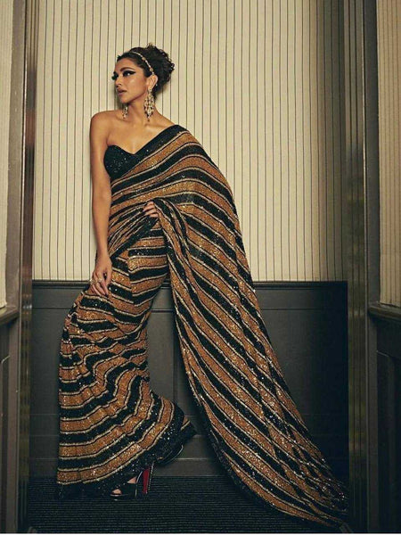 Heavy Silk RIN213 L247 Sarees Bollywood Collections Wholesale Party Wear Sarees Fancy Sarees Sequence Sarees Deepika Padukone Sarees