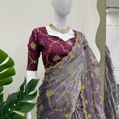 Jimmy Choo RIN133 561 Sarees Wholesale Fancy Sarees Sequence Sarees Weightless Sarees