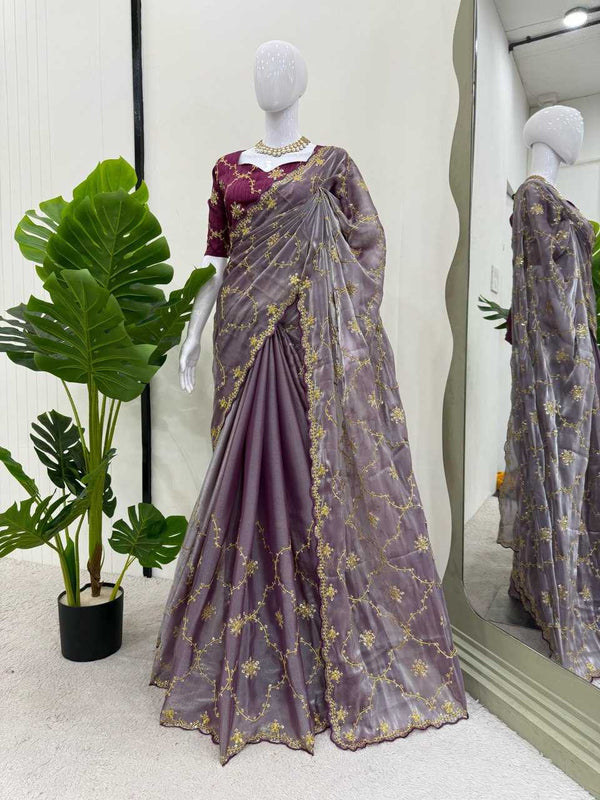 Jimmy Choo RIN133 561 Sarees Wholesale Fancy Sarees Sequence Sarees Weightless Sarees