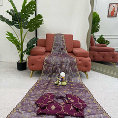 Jimmy Choo RIN133 561 Sarees Wholesale Fancy Sarees Sequence Sarees Weightless Sarees