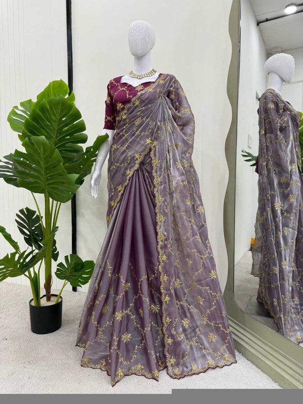 Jimmy Choo RIN133 561 Sarees Wholesale Fancy Sarees Sequence Sarees Weightless Sarees