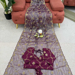 Jimmy Choo RIN133 561 Sarees Wholesale Fancy Sarees Sequence Sarees Weightless Sarees