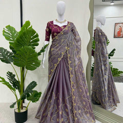 Jimmy Choo RIN133 561 Sarees Wholesale Fancy Sarees Sequence Sarees Weightless Sarees