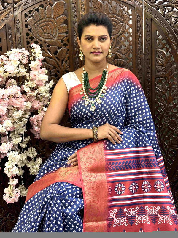 Kanjivaram Silk RIN145 QUEEN Silk Sarees Wholesale Dola Silk Sarees Kanjeevaram Sarees Printed Silk Saree