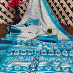 Kanjivaram Silk RIN145 QUEEN Silk Sarees Wholesale Dola Silk Sarees Kanjeevaram Sarees Printed Silk Saree