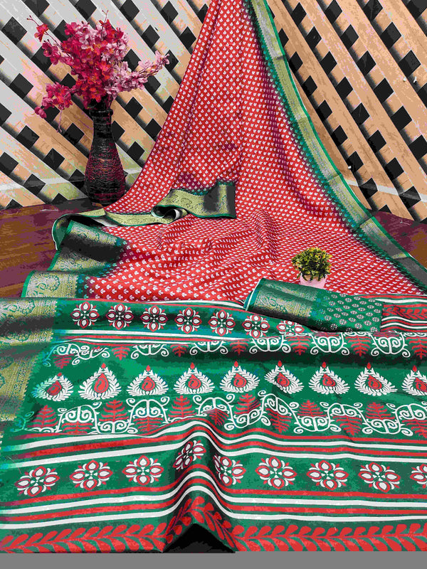 Kanjivaram Silk RIN145 QUEEN Silk Sarees Wholesale Dola Silk Sarees Kanjeevaram Sarees Printed Silk Saree