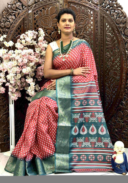 Kanjivaram Silk RIN145 QUEEN Silk Sarees Wholesale Dola Silk Sarees Kanjeevaram Sarees Printed Silk Saree