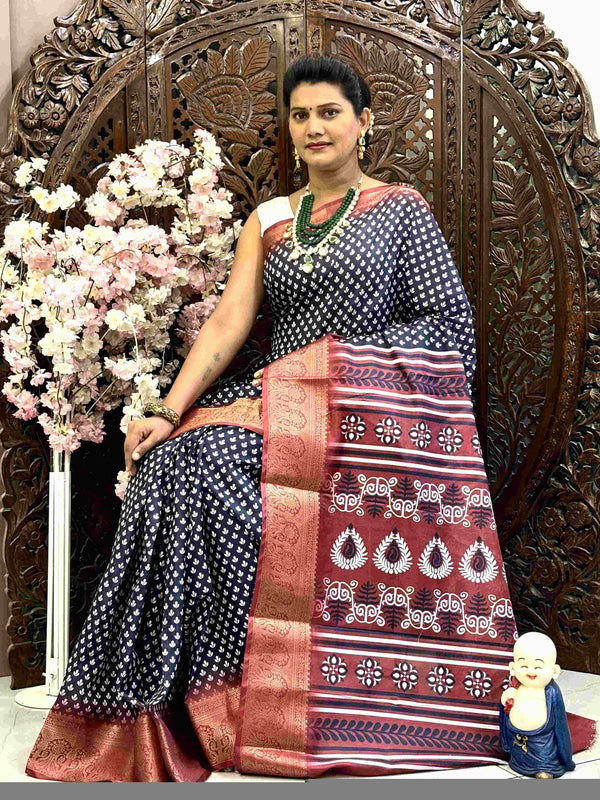 Kanjivaram Silk RIN145 QUEEN Silk Sarees Wholesale Dola Silk Sarees Kanjeevaram Sarees Printed Silk Saree