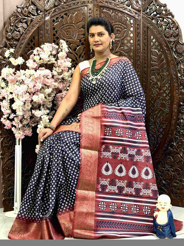 Kanjivaram Silk RIN145 QUEEN Silk Sarees Wholesale Dola Silk Sarees Kanjeevaram Sarees Printed Silk Saree