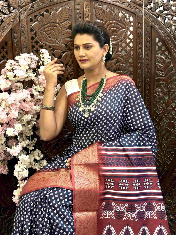 Kanjivaram Silk RIN145 QUEEN Silk Sarees Wholesale Dola Silk Sarees Kanjeevaram Sarees Printed Silk Saree