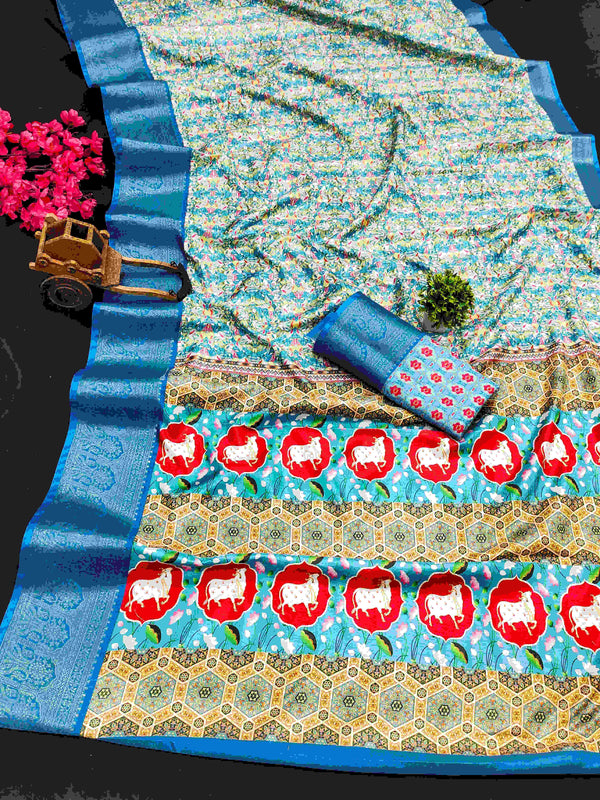 Kanjivaram Silk RIN145 RADHIKA Silk Sarees Wholesale Dola Silk Sarees Kanjeevaram Sarees Printed Silk Saree