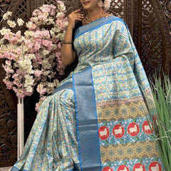 Kanjivaram Silk RIN145 RADHIKA Silk Sarees Wholesale Dola Silk Sarees Kanjeevaram Sarees Printed Silk Saree