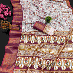 Kanjivaram Silk RIN145 RADHIKA Silk Sarees Wholesale Dola Silk Sarees Kanjeevaram Sarees Printed Silk Saree