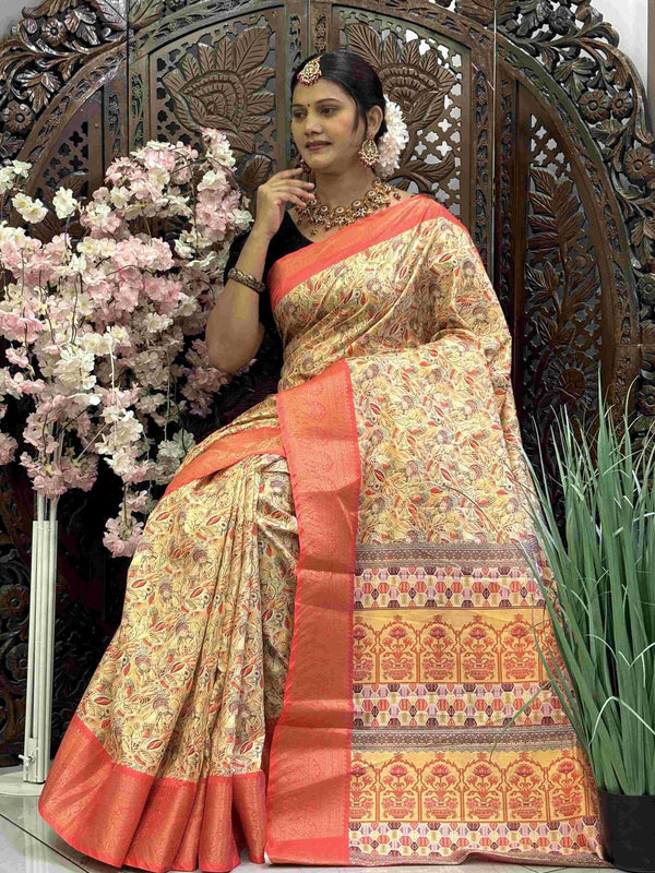 Kanjivaram Silk RIN145 RADHIKA Silk Sarees Wholesale Dola Silk Sarees Kanjeevaram Sarees Printed Silk Saree