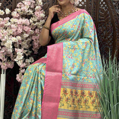 Kanjivaram Silk RIN145 RADHIKA Silk Sarees Wholesale Dola Silk Sarees Kanjeevaram Sarees Printed Silk Saree